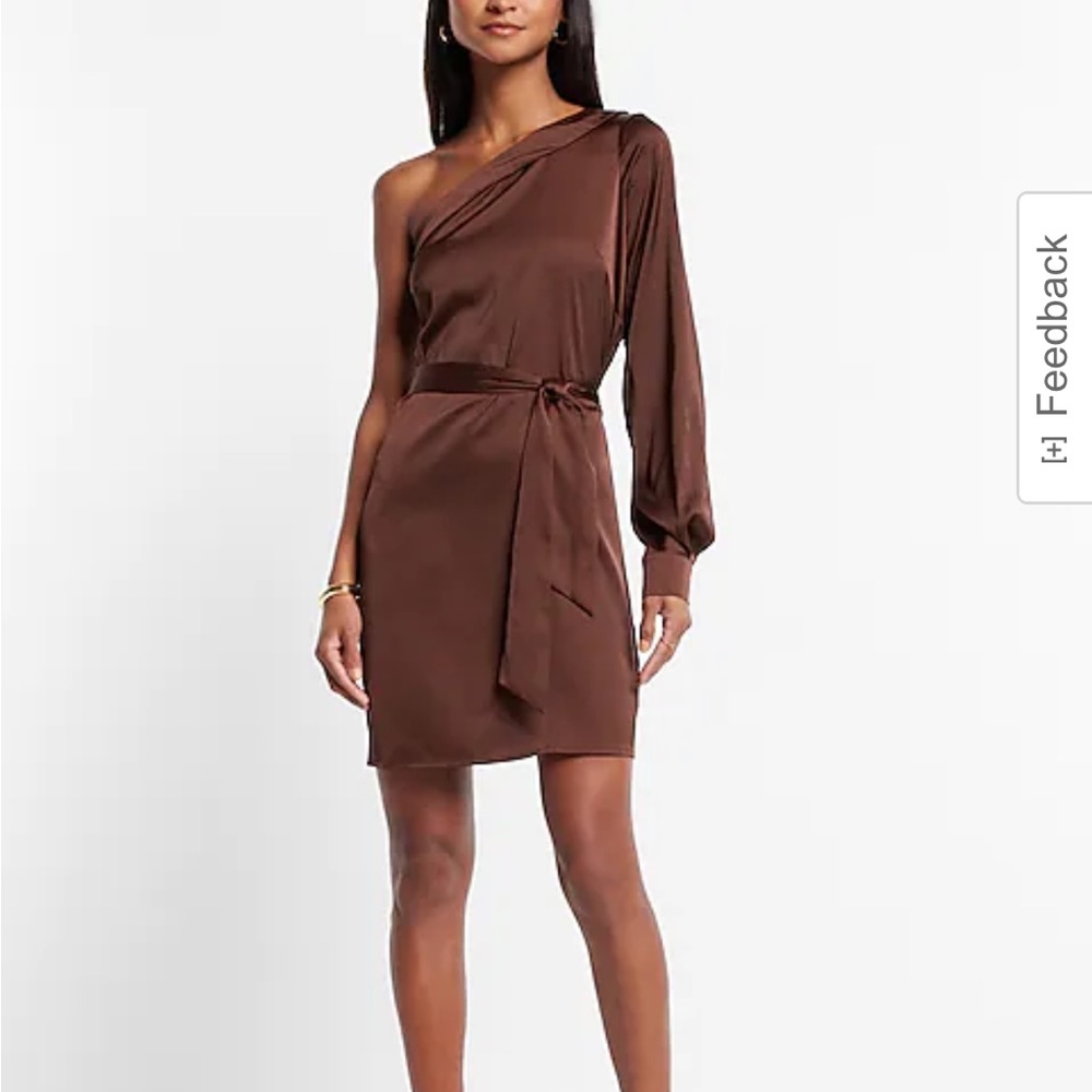 Satin One Shoulder Mini Dress
